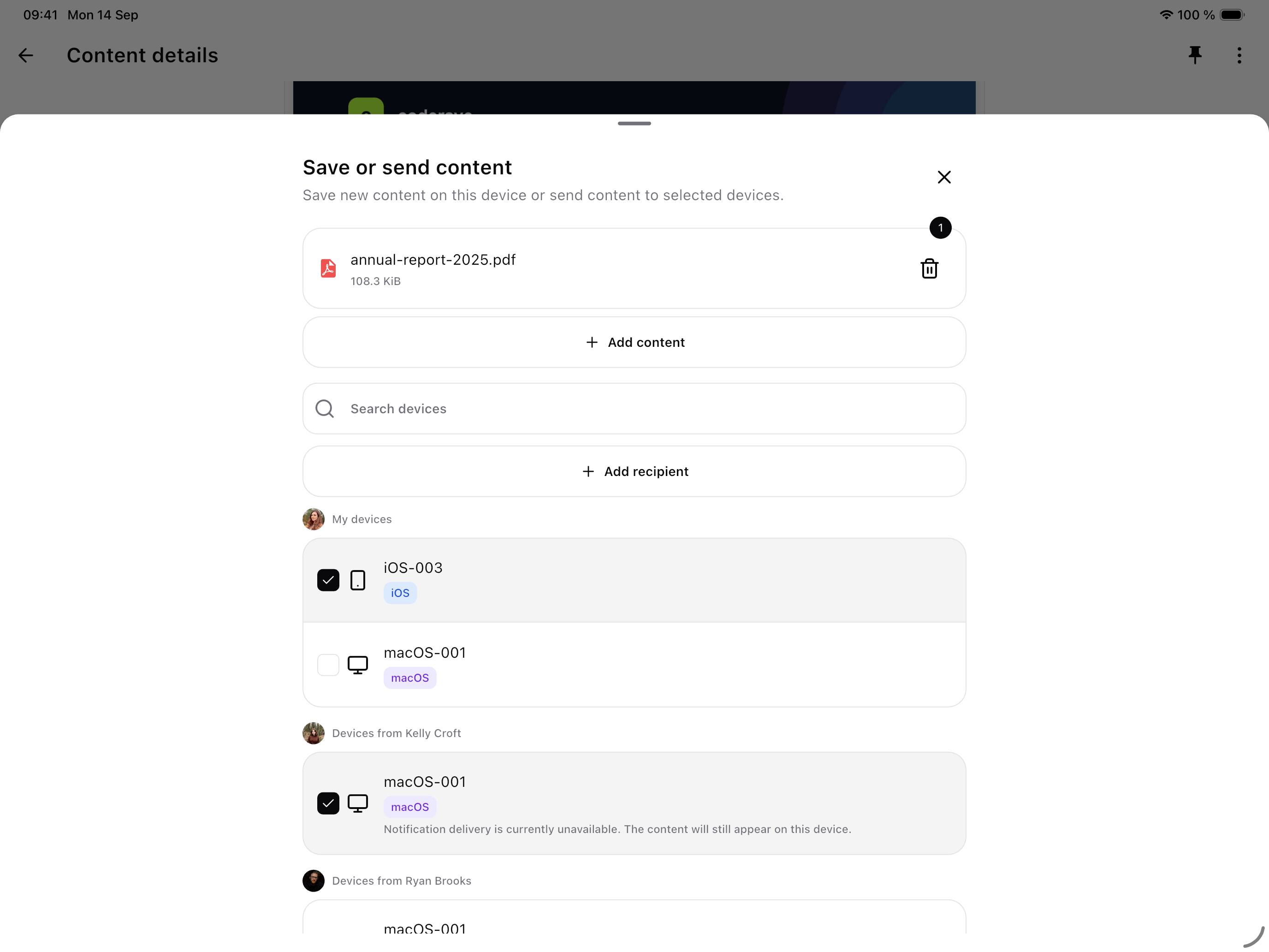 Available on supported platforms. — 13-inch iPad Pro
